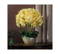 XFLSDHGD Phalaenopsis Artificiel avec Vase doré décoratif en Pot Faux de Soie Fleurs orchidées Fausses Plantes intérieurs Arrangements de Fleurs intérieures
