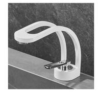 XFLSDHGD Robinet de Cuisine, robinets de Cuisine, mélangeur de Robinet, Noir, Gris, Or Blanc, Robinet d'évier, mélangeur à Levier Unique, Robinet de Bassin Chaud et Froid