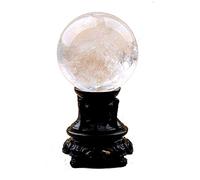 XFLSDHGD Sculpture Tablet Top Crystal Ball/Boules décoratives Naturel Boule de Cristal fissurée Blanc Natural Boule de Bille de la Bille propice Squille Polied Gift Ornaments Fortune Tell Ball