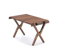 XFLSDHGD Table de Camp de Camp extérieur en Bois Massif Pliant Table de Rouleau d'oeuf de Camping de Camping Table Amovible (Marron)