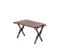 XFLSDHGD Table de Camp de Camp extérieur Portable Table Pliante Table de Pliage de roulement 30 kg de Voyage de Camping Picnic BBQ Rouleau d'oeuf (Couleur: Marron, Taille: Moyen) (Marron m