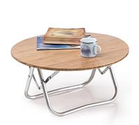 XFLSDHGD Table de camping ronde pliante touristique en bois - Portable - Pique-nique - Barbecue simple - Petite table - Espoir