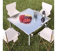 XFLSDHGD Table de Grill Pliant en Acier Inoxydable Portable pour Jardin de Camping de Pique-Nique extérieur