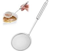 XFLYP 1 Pièces Passoire Cuisine en Acier Inoxydable, Cuillère Écumoire avec Poignée e Passoire Cuisine pour Égoutter Nouille/Riz/Légumes/Blanc D'oeuf etc, pour les Résidus de Filtre