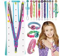 XFLYP 103 Pièces Kit Bracelet, Kit de Fabrication de Bracelets D'Amitié pour Cadeau Fille 7 8 9 10 11 12 13 14 ans, Bracelet à Faire Soi-MêMe DIY Kit Créatif Enfant Cadeau pour Adolescente