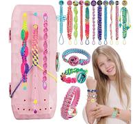 XFLYP 130 Pièces Kit Bracelet, Kit de Fabrication de Bracelets D'Amitié pour Cadeau Fille 7 8 9 10 11 12 13 14 ans, Bracelet à Faire Soi-MêMe DIY Kit Créatif Enfant Cadeau pour Adolescente