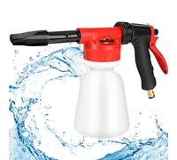 XFLYP Mousse Gun, 1L Pulvérisateur à Mousse, Pistolet de Pulvérisation Réglable pour Distributeur de Savon Connecté au Tuyau D'arrosage Universel, pour la Tuyau Arrosage, le Lavage de la Voiture