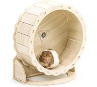 XFLYP Roue de Hamster, Rongeur 26cm Vélo d'équilibre en Bois Roue d'exercice Silencieuse en Bois, Jouet pour Petits Animaux Roue pour Gerbilles, Souris de Compagnie, Souris Blanches