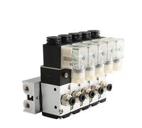 XFMZFUBD Bloc électrovanne normalement fermé 3V310-10-NC avec Silencieux, Base de Montage, collecteur, 12 V CC, 24 V CA, 110 V, 220 V, 3 Ports 3V310-10(Ac220v 10 in 10 Out,10 Combinations)