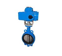 XFMZFUBD Vanne Papillon électrique DN150 200 6”8”D971X-16 en Fonte, réglage par Interrupteur, Joint Souple en Caoutchouc 4-20MA, utilisable for l'eau et l'air(Dn150 4-20ma-c-qt450,DC24V)
