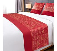 XFNWT Chemin de lit pour hôtel et Maison, Style Moderne, Protection pour Le Pied du lit, Serviette décorative pour Lits Simples, Doubles, Queen Size et King Size, Accessoire décoration,H-50 * 260cm
