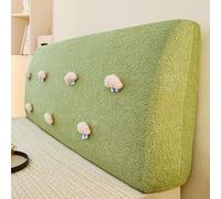 XFNWT Housse de tête de lit en Polaire Douce et Chaude, Housse Extensible épaisse et Ultra-Douce, Protection Anti-poussière pour Lits Doubles, Queen et King californiens.,Green-120 * 60cm
