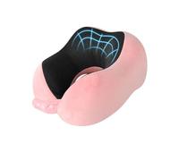 XFNWT Oreiller de Voyage en Mousse à mémoire de Forme pour la Nuque, Coussin de Soutien Compact et léger, Facile à Ranger pour Le Camping, l'avion, la Voiture, Le Bureau ou la Maison.,Pink-One Size