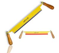 Xforst Couteau à tirer X-ET33 | Outil à écorcer forgé 33,5 cm | Outils de menuiserie et sculpture bois avec poignées en bois | Rindenschäler - Couteau Wagner traditionnel