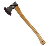Xforst Hache forestière UW12 - Hache à fendre 70 cm en Acier Carbone avec Manche en Bois de Hickory + étui en Cuir synthétique