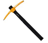 Xforst Mini Pioche de Jardin X-PF45N - Pioche 2-en-1 pour Camping, Jardinage, Prospection - Tête en Acier Forgé & Manche en Fibre de Verre - 38,5 cm - Outil Compact & Robuste