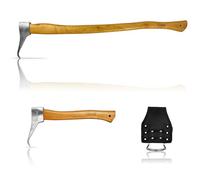 Xforst Sappie à Main - Set 2 pièces avec Support de Ceinture, Sapie Longue 73 cm + Sapie Courte 38 cm, Outil forestier forgé en Acier Carbone, Manche Hickory - X-P500L & X-P50BX