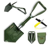 Xforst Set : Pelle Pliante KS1 Multifonction (Pelle et Pioche) avec Étui + Couteau de Survie X-K9.4 - Idéale pour Camping, Survie, Jardinage et Outdoor