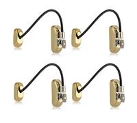 XFORT 4 Pack Viper Key Locking Cable Window Restrictor in Laiton Poli, Durable Window Safety Lock for Child Safety and Window Security