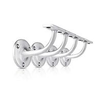 XFORT : Lot de 4 supports de main courante en chrome satiné, supports de rampe pour rampe d'escalier.