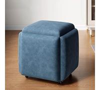 XFParts 5 en 1 Cube de siège, avec roulettes pivotantes Chaise de canapé empilable Tabouret nidite Tabouret Ottoman Tabouret à Tabouret Mobile powerfully
