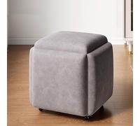 XFParts 5 en 1 Cube de siège, avec roulettes pivotantes Chaise de canapé empilable Tabouret nidite Tabouret Ottoman Tabouret à Tabouret Mobile powerfully