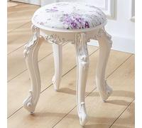 XFParts Chaise de Maquillage rembourré Vintage Tabouret de vanité Bleu/Or pour Dressing/Salon/Chambre en Plastique Jois d'acier et Coussin Confortable powerfully