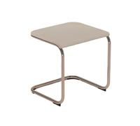 XFParts Petit tabouret en acrylique avec base transparente en forme de U en polycarbonate pour cuisine, salon, chambre à coucher, entrée bords lisses, blanc