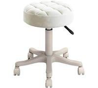XFParts Tabouret à roulettes rond en cuir, tabouret de massage, chaise de travail, tabouret pivotant à hauteur réglable, tabouret de spa, tabouret de cuisine, tabouret de massage, tabouret puissant