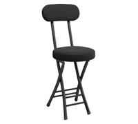 XFParts Tabouret de Bar Pliant Portable avec siège rembourré Confortable et Chaise de Petit-déjeuner Pliable pour Pique-Nique 18,5 Pouces Black Enterprise powerfully