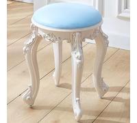 XFParts Tabouret de vanité Vintage pour Chaise rembourrée de Maquillage avec des Jambes en Acier en Plastique Chaise de vanité Ronde pour la vestiaire Salon Chambre à Coucher powerfully