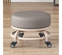 XFParts Tabouret Roulant avec Roues n/Un Tabouret Basse avec Roues, siège à Rouleau Court Tabouret Roulant avec Roues pivotantes universelles en Cuir de Petits tabourets Bas sur Roues pour Garage à