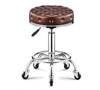 XFParts Tabouret Roulant Rond avec Roues et siège Plus Doux Plus épais, Tabouret de Tabouret en Cuir PU de Hauteur réglable avec Tabouret de Massage pivotant de treot powerfully