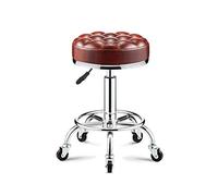 XFParts Tabouret Roulant Rond avec Roues et siège Plus Doux Plus épais, Tabouret de Tabouret en Cuir PU Hauteur réglable avec Tabouret de Massage pivotant de treot powerfully