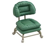 XFParts Tabourets à roulettes bas avec roue universelle en cuir synthétique, tabouret roulant basse hauteur avec roulette pivotante à 360°, tabouret à siège roulant pour la maison, le bureau, le