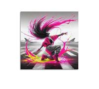XFPMXC Poster décoratif sur toile avec inscription « B-girl », danse de rue, hip-hop - 40 x 40 cm