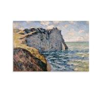 XFPOBH Etretat The Falaise d'Aval par Claude Monet Poster sur toile Décoration murale pour chambre à coucher Salon 20 x 30 cm Sans cadre