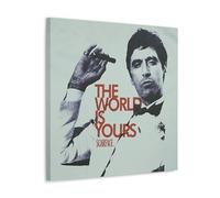 XFPOBH Scarface Affiche de film vintage classique sur toile pour chambre à coucher salon 30 x 30 cm style cadre