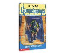 XFQGEC Impression sur toile avec couverture de livre « Goosebumps A Night in Terror Tower » - Décoration pour chambre à coucher, bureau, chambre - Cadeau 50 x 75 cm