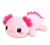 Xfrog Peluche axolotl lestée, grande peluche contre les peurs, jouet en tissu axolotl rose, poupée mignonne pour garçons, filles, amies, 35 cm