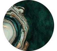 XFSHKJS Tapis de Zone Ronde Moderne Tapis Circulaire Vert foncé pour Bureau de Bureau Chambre de cloaque à accrocher Confortable Tapis de Sol - 80cm 100cm 120cm 140cm 160cm 180cm 180cm 200cm