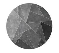 XFSHKJS Tapis Gris Tapis 2m 3m Tapis Rond pour Salon Chambre 160cm 180cm 200cm 300cm 300cm Grand Tapis Chaise d'ordinateur de la Maison Décor Nat de Sol antidérapant (Size : Diamètre 140cm)