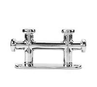 XFSLDOPRW Ancre de borne Marine Double Croix, Poteau de borne en Acier Inoxydable, cale de Bateau en Acier Inoxydable 316 pour Yachts, Bateaux de pêche, taquets maritimes durables avec