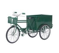 XFSLDOPRW Modèle de vélo à Doigts de Tricycle Vintage, Tricycle Miniature en Alliage, Design nostalgique Unique avec des proportions réalistes, décoration d'étagère exquise pour l'affichage (Verte)
