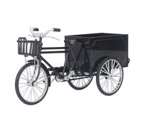 XFSLDOPRW Modèle de vélo à Doigts de Tricycle Vintage, Tricycle Miniature en Alliage, Design nostalgique Unique avec des proportions réalistes, décoration d'étagère exquise pour l'affichage (Noire)