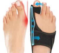 XFSRG 1 Paire Orthèse Hallux Valgus Corrective Séparateur d'Orteil Ecarteur Orteil pour Femme et Homme Réutilisable Redresseur Orteil Utiliser Jour et Nuit Douleur Protection (Noir)