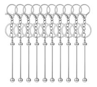 XFSRG 10 Porte-clés Perles Vierges Créatifs Et Mignons pour Porte-monnaie Perles Porte-clés pour Femmes Et Hommes