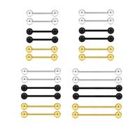 XFSRG 12 Paires 14G Piercing Langue Piercings Barbells Téton Cartilage 316L Acier Inoxydable Barbells Barre de Langue pour Le Corps Bijoux