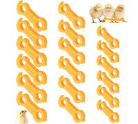 XFSRG 12 Pièces Bagues de Traitement pour Pattes Écartées d'oiseaux Attelle de Traction pour Jambe de Poussin Correcteur de Patte pour Oiseaux (Jaune 1)