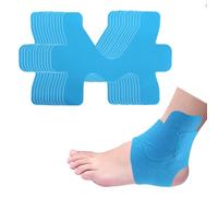 XFSRG 12 Pièces Bande de Kinésiologie Pré-Découpée pour Cheville Ruban Sport Respirant et Flexible pour Support Musculaire (Bleu)